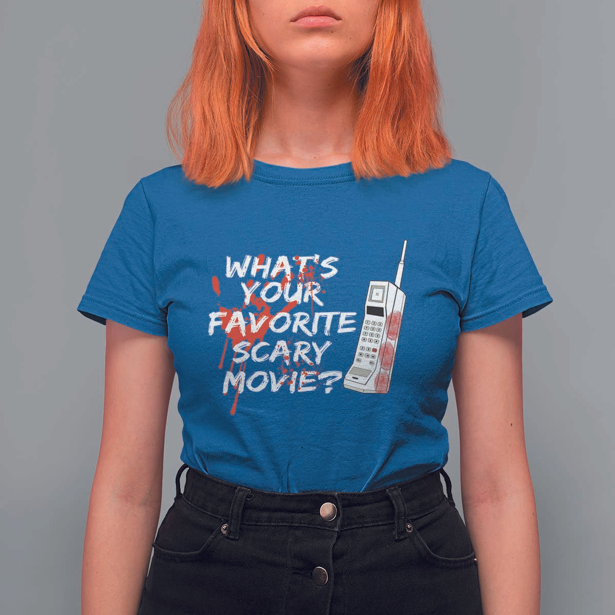 Funny Whats Your Favorite Scary Movie T Shirt For Women Halloween Horror Film Lover - Wonder Print Shop
