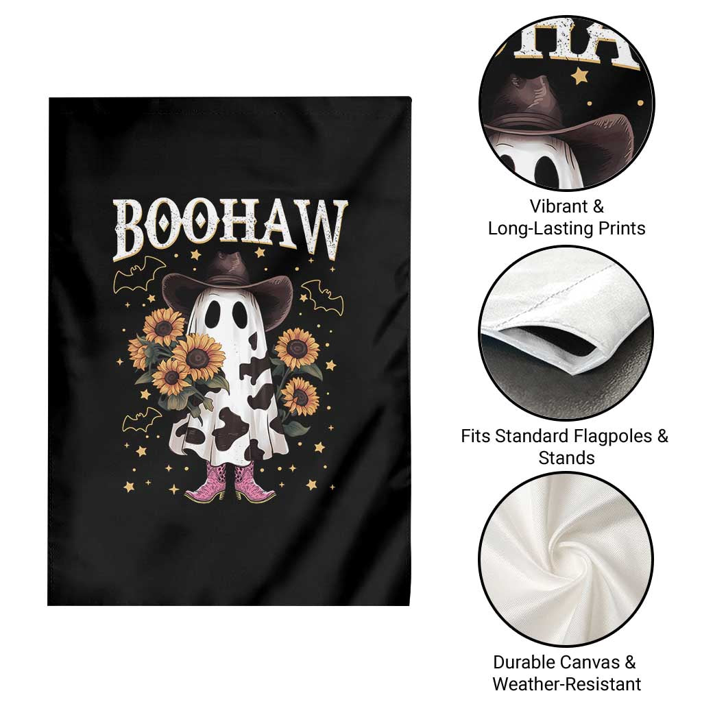 Funny Boohaw Halloween Western Cowboy Ghost Garden Flag - Wonder Print Shop
