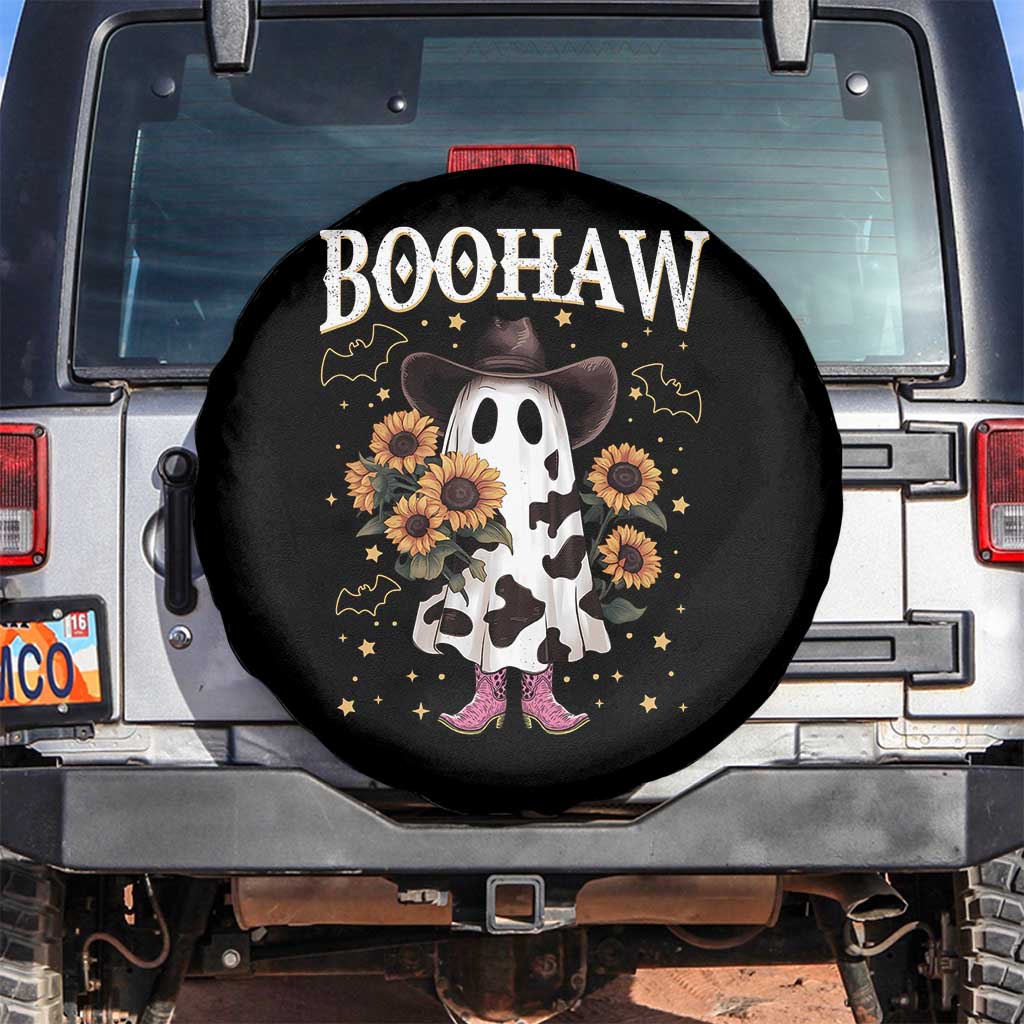 Funny Boohaw Halloween Western Cowboy Ghost Spare Tire Cover - Wonder Print Shop