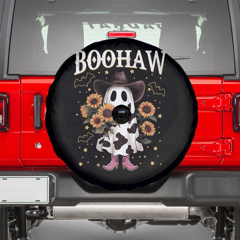 Funny Boohaw Halloween Western Cowboy Ghost Spare Tire Cover - Wonder Print Shop