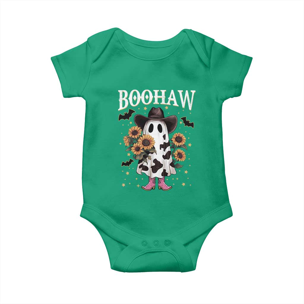 Funny Boohaw Halloween Western Cowboy Ghost Baby Onesie - Wonder Print Shop