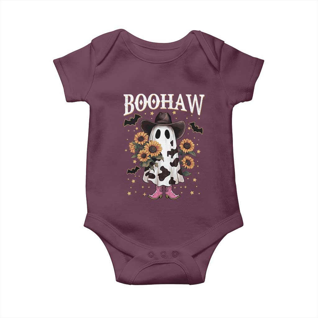 Funny Boohaw Halloween Western Cowboy Ghost Baby Onesie - Wonder Print Shop