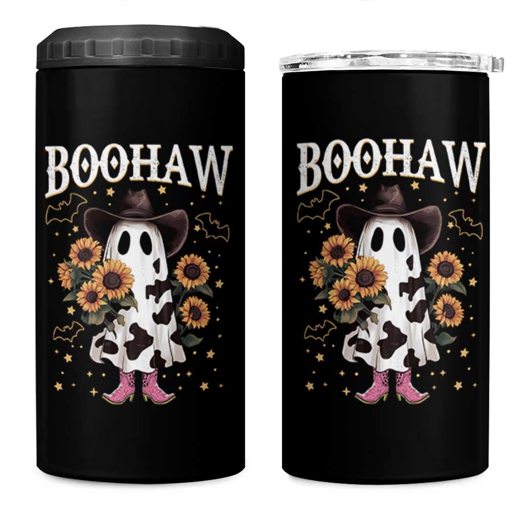 Funny Boohaw Halloween Western Cowboy Ghost 4 in 1 Can Cooler Tumbler - Wonder Print Shop