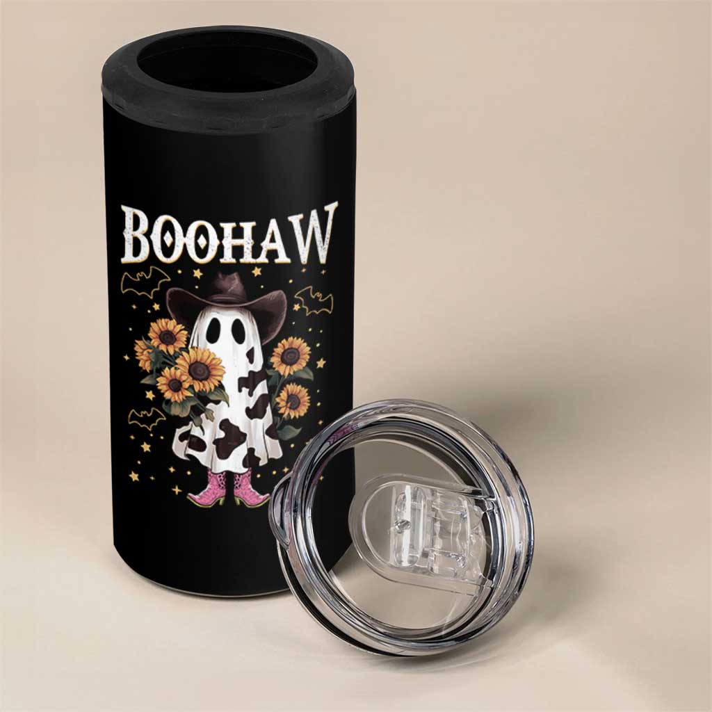 Funny Boohaw Halloween Western Cowboy Ghost 4 in 1 Can Cooler Tumbler - Wonder Print Shop