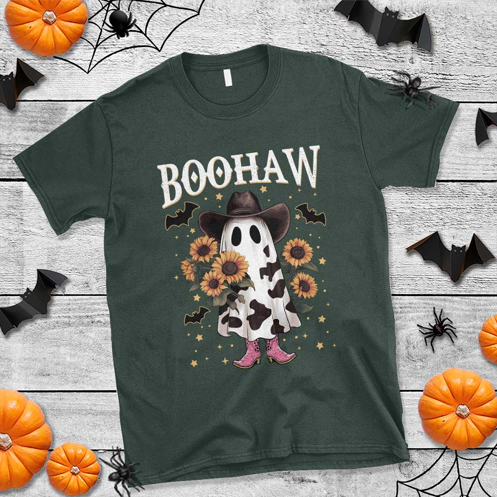 Funny Boohaw Halloween Western Cowboy Ghost T Shirt - Wonder Print Shop