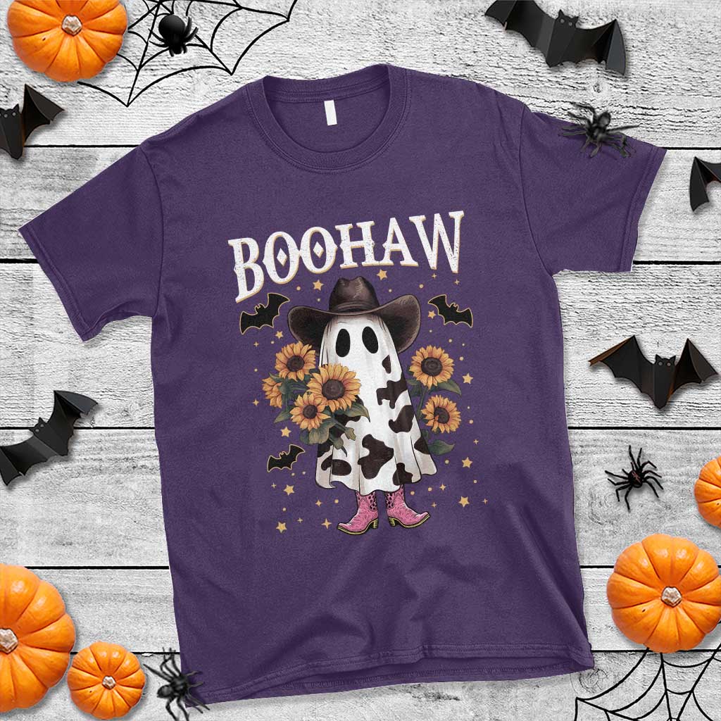 Funny Boohaw Halloween Western Cowboy Ghost T Shirt - Wonder Print Shop