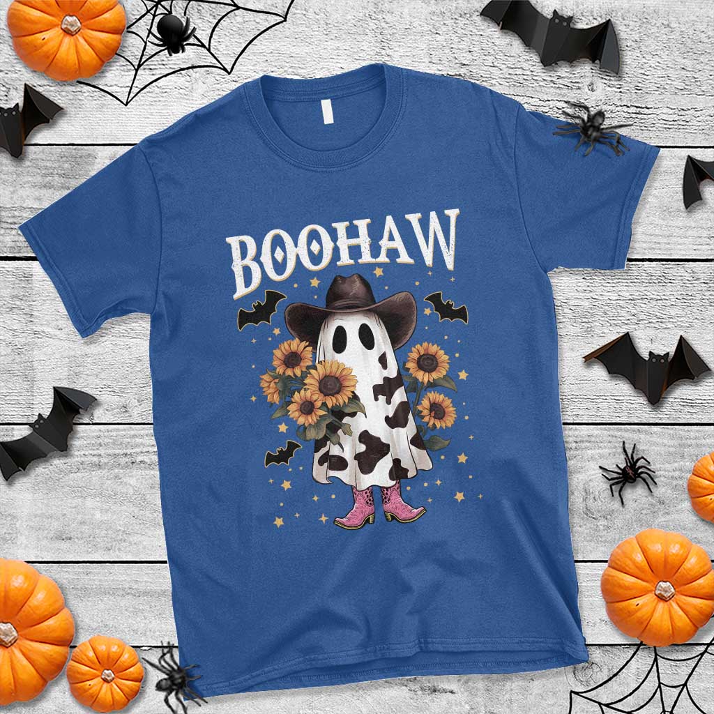 Funny Boohaw Halloween Western Cowboy Ghost T Shirt - Wonder Print Shop