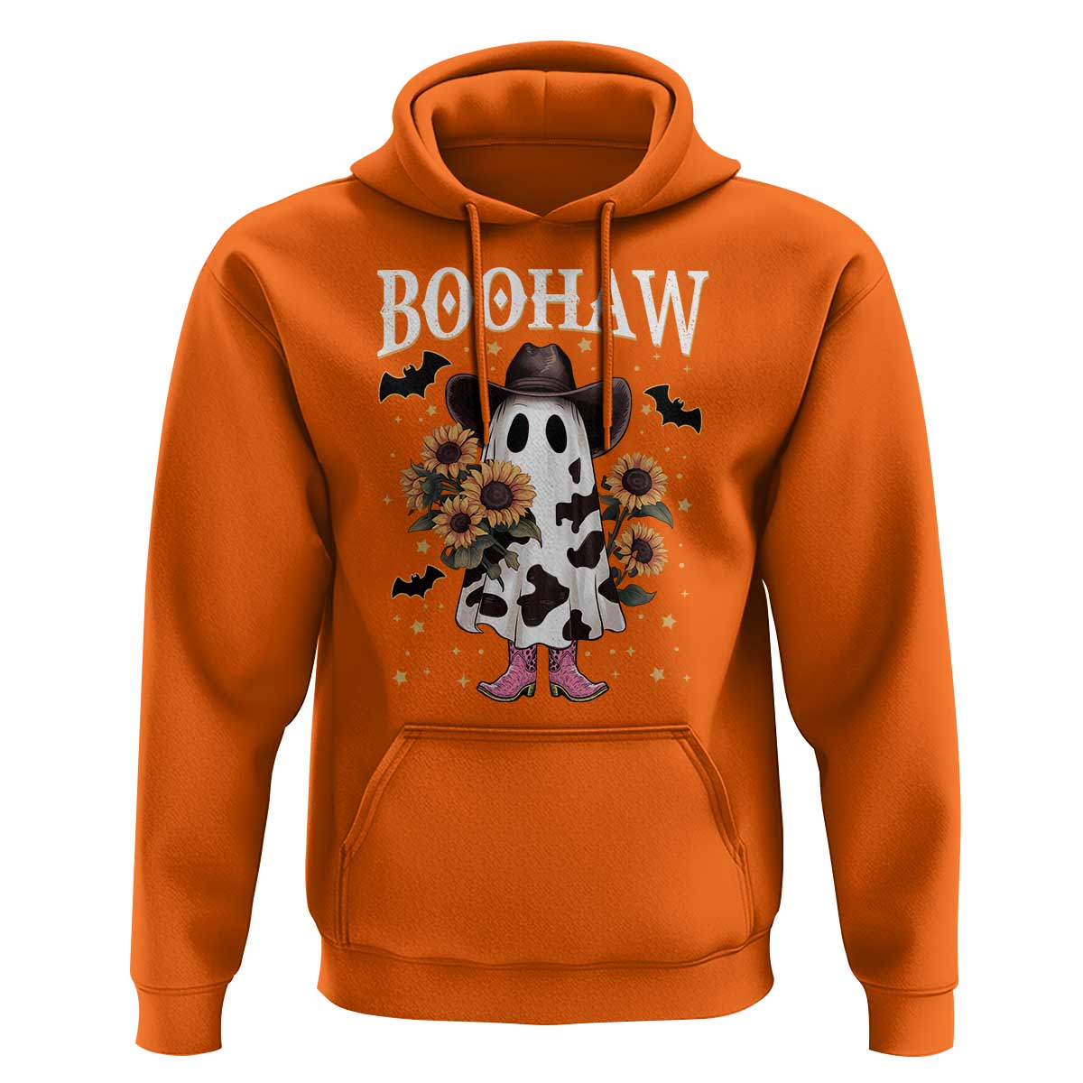 Funny Boohaw Halloween Western Cowboy Ghost Hoodie - Wonder Print Shop