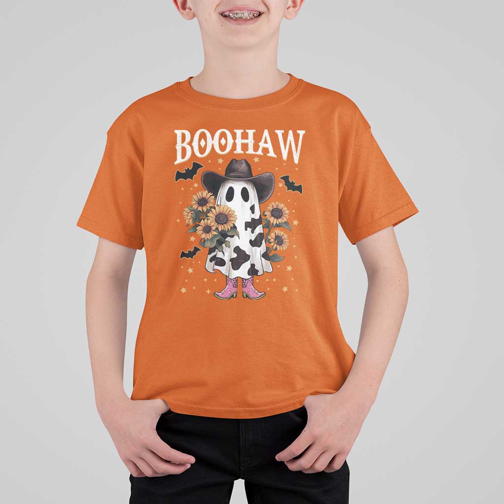 Funny Boohaw Halloween Western Cowboy Ghost T Shirt For Kid - Wonder Print Shop