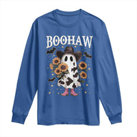 Funny Boohaw Halloween Western Cowboy Ghost Long Sleeve Shirt - Wonder Print Shop