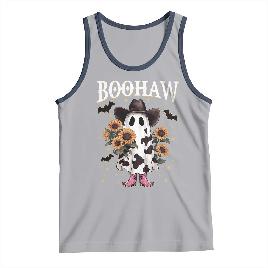 Funny Boohaw Halloween Western Cowboy Ghost Tank Top - Wonder Print Shop