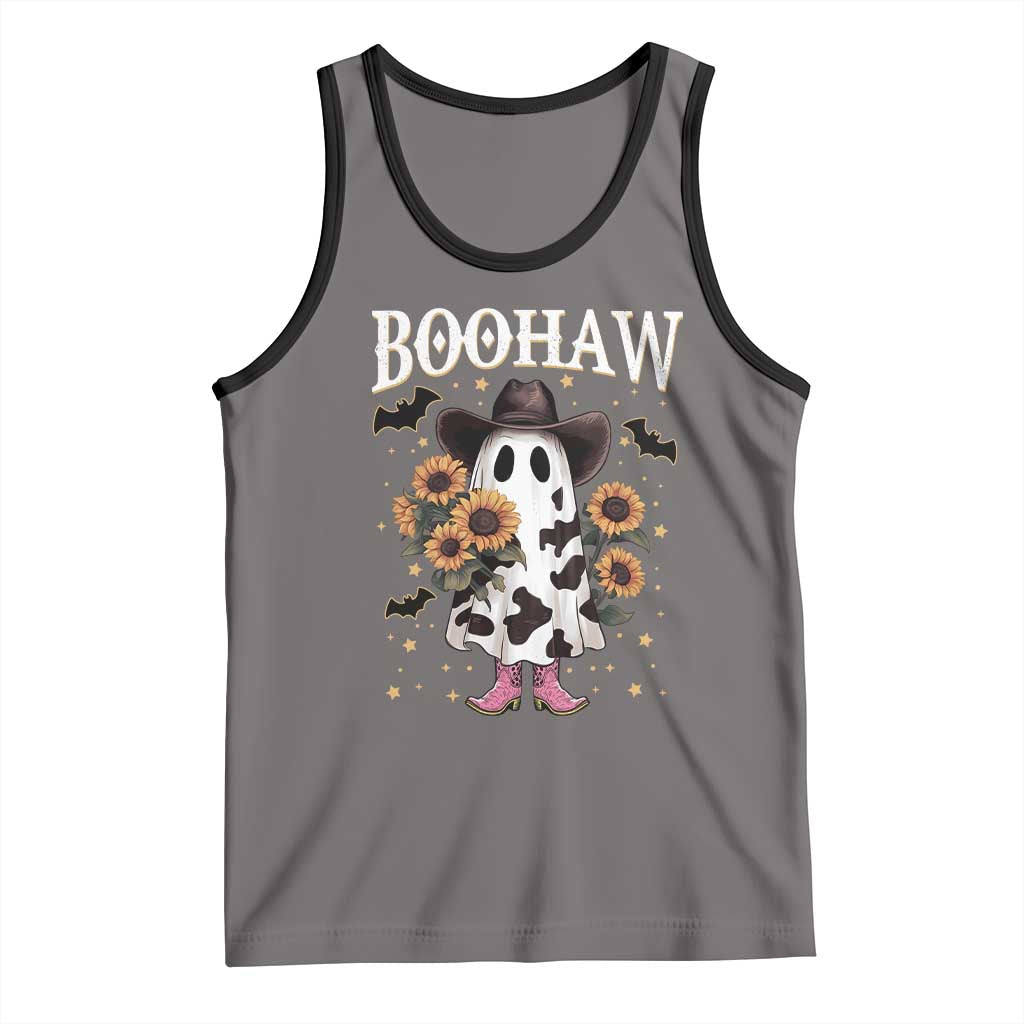 Funny Boohaw Halloween Western Cowboy Ghost Tank Top - Wonder Print Shop