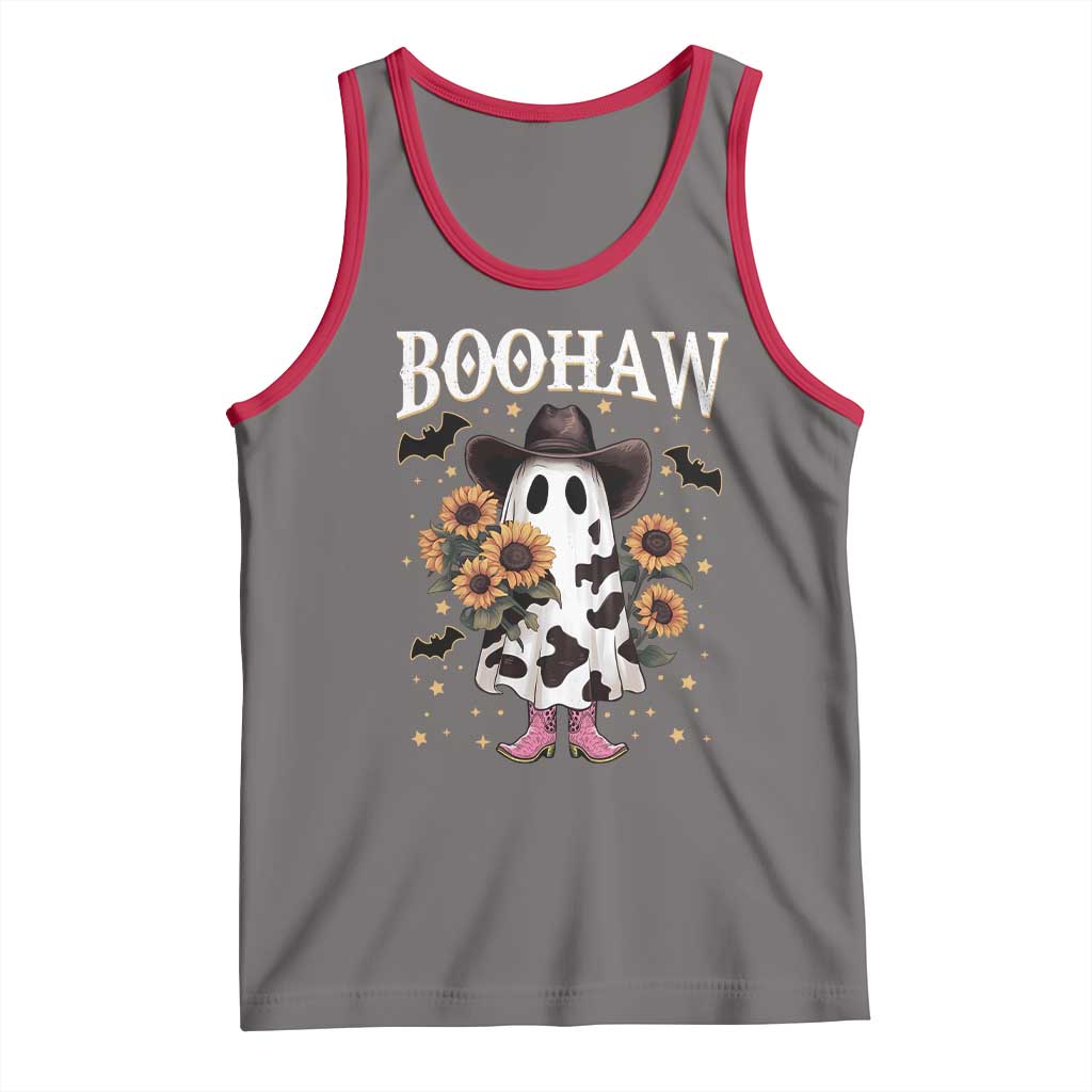 Funny Boohaw Halloween Western Cowboy Ghost Tank Top - Wonder Print Shop