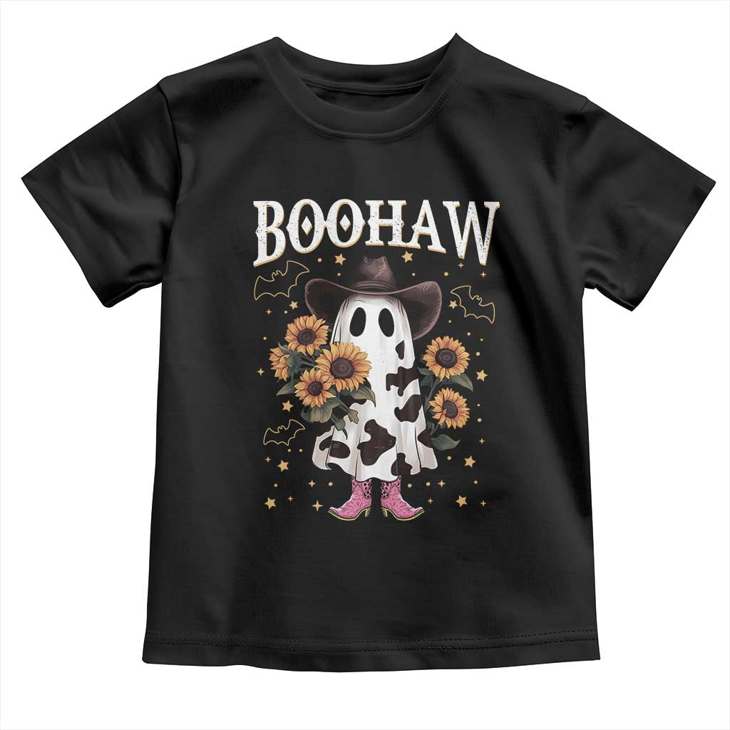 Funny Boohaw Halloween Western Cowboy Ghost Toddler T Shirt - Wonder Print Shop