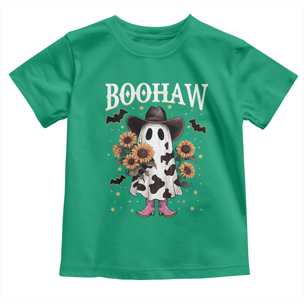 Funny Boohaw Halloween Western Cowboy Ghost Toddler T Shirt - Wonder Print Shop