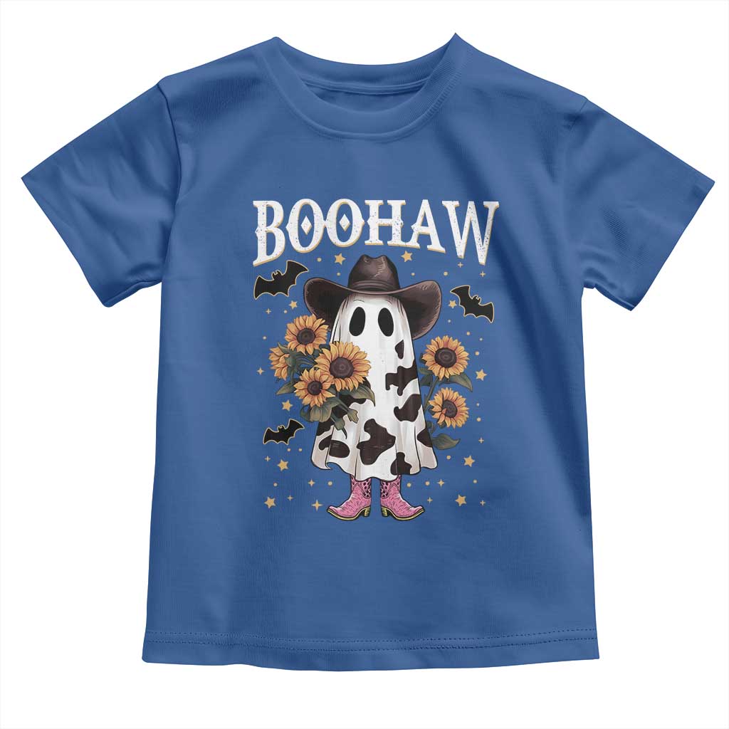 Funny Boohaw Halloween Western Cowboy Ghost Toddler T Shirt - Wonder Print Shop