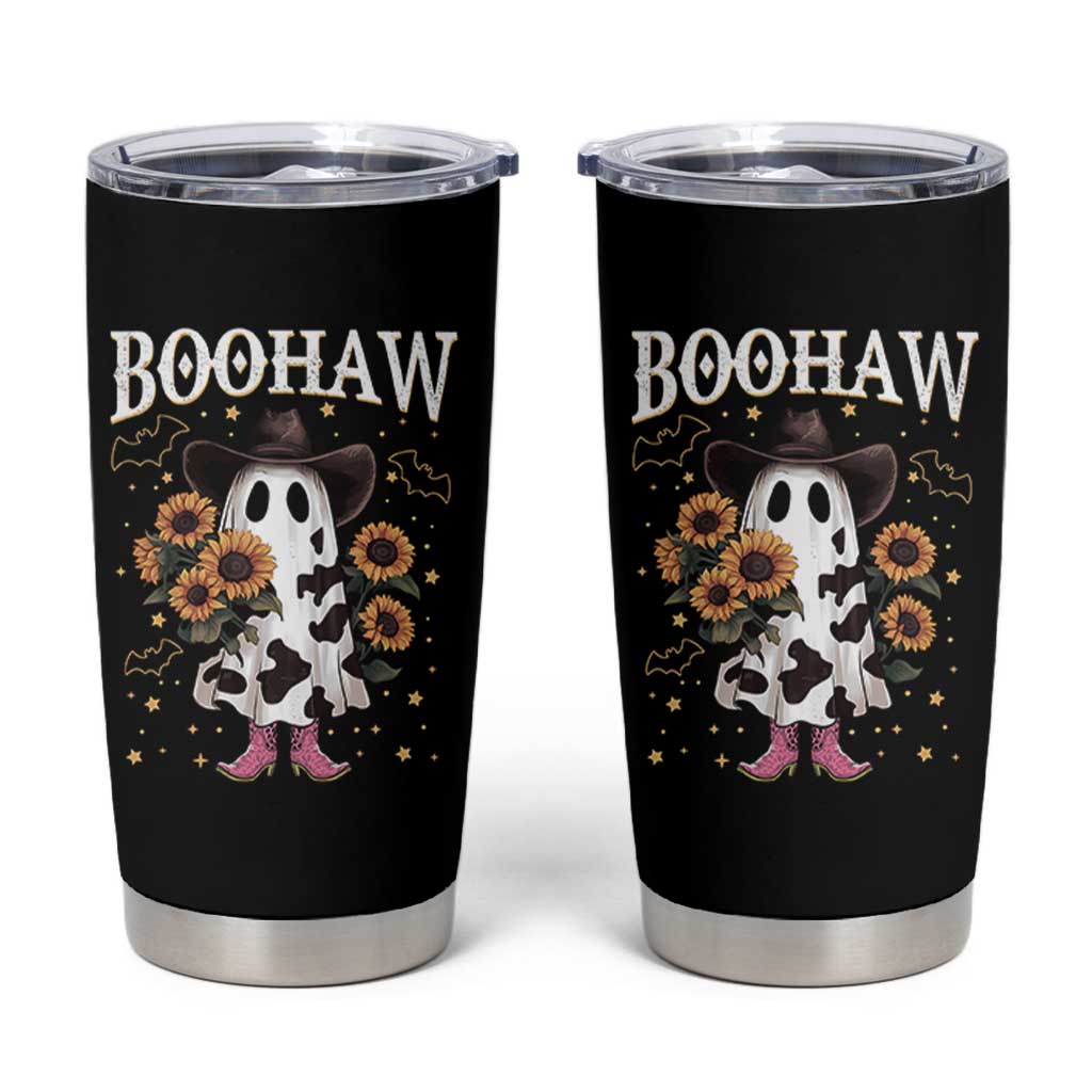 Funny Boohaw Halloween Western Cowboy Ghost Tumbler Cup - Wonder Print Shop