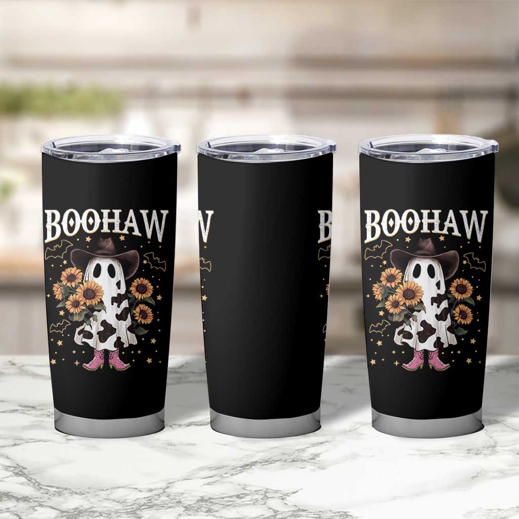 Funny Boohaw Halloween Western Cowboy Ghost Tumbler Cup - Wonder Print Shop