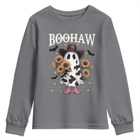 Funny Boohaw Halloween Western Cowboy Ghost Youth Sweatshirt - Wonder Print Shop