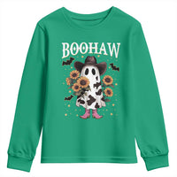 Funny Boohaw Halloween Western Cowboy Ghost Youth Sweatshirt - Wonder Print Shop