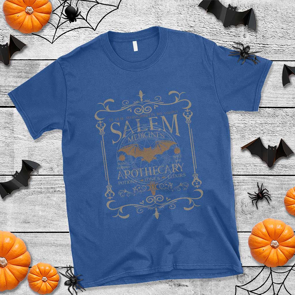Halloween Salem Witch T Shirt Salem Medicines Apothecary Potions Tonics Elixirs - Wonder Print Shop