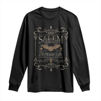 Halloween Salem Witch Long Sleeve Shirt Salem Medicines Apothecary Potions Tonics Elixirs - Wonder Print Shop