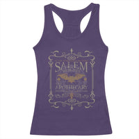 Halloween Salem Witch Racerback Tank Top Salem Medicines Apothecary Potions Tonics Elixirs - Wonder Print Shop