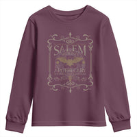Halloween Salem Witch Youth Sweatshirt Salem Medicines Apothecary Potions Tonics Elixirs - Wonder Print Shop