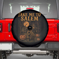 Take Me To Salem Spare Tire Cover Halloween Witch Salem Trip Black Cat Spooky Season - Wonder Print Shop
