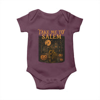 Take Me To Salem Baby Onesie Halloween Witch Salem Trip Black Cat Spooky Season - Wonder Print Shop