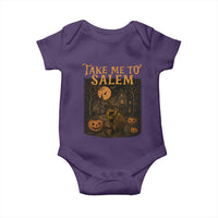 Take Me To Salem Baby Onesie Halloween Witch Salem Trip Black Cat Spooky Season - Wonder Print Shop