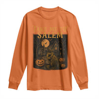 Take Me To Salem Long Sleeve Shirt Halloween Witch Salem Trip Black Cat Spooky Season - Wonder Print Shop