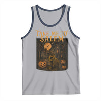 Take Me To Salem Tank Top Halloween Witch Salem Trip Black Cat Spooky Season - Wonder Print Shop