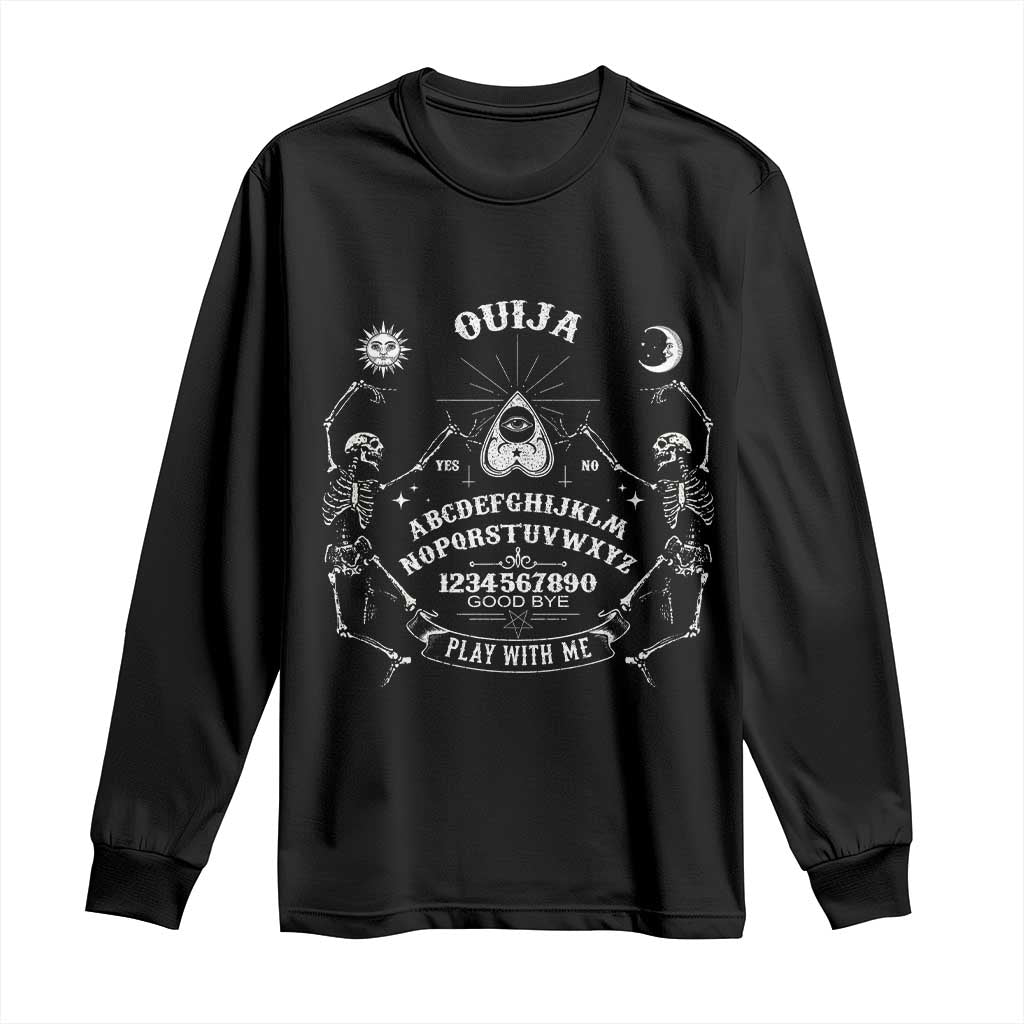 Ouija Board Spirit Board Occult Gothic Skeleton Halloween Pagan Long Sleeve Shirt - Wonder Print Shop