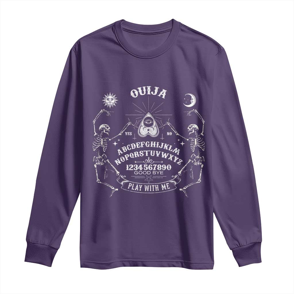 Ouija Board Spirit Board Occult Gothic Skeleton Halloween Pagan Long Sleeve Shirt - Wonder Print Shop
