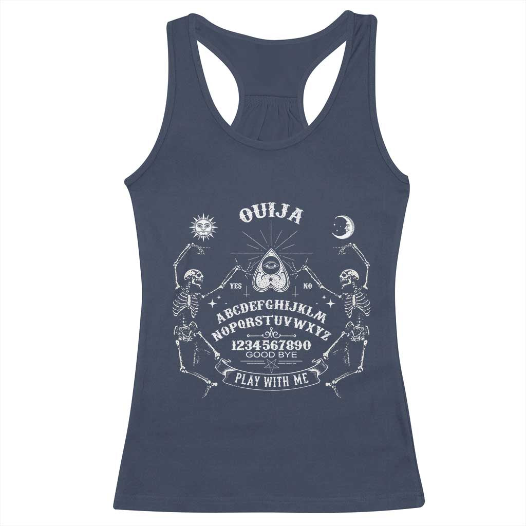 Ouija Board Spirit Board Occult Gothic Skeleton Halloween Pagan Racerback Tank Top - Wonder Print Shop