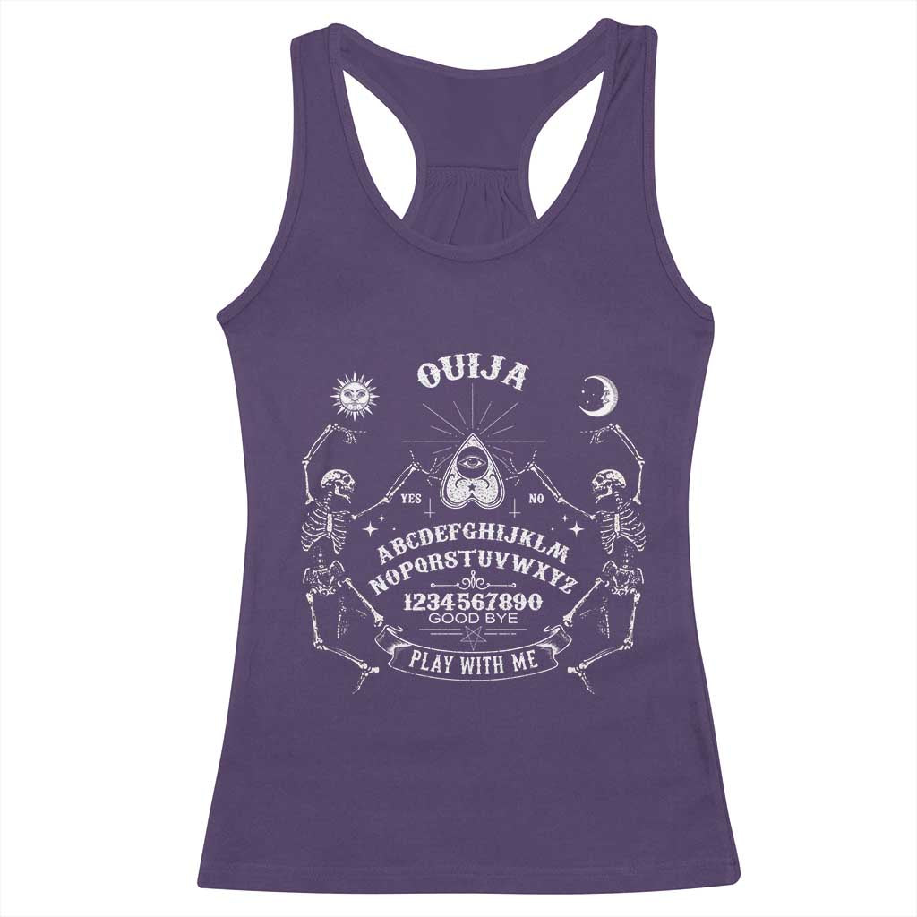 Ouija Board Spirit Board Occult Gothic Skeleton Halloween Pagan Racerback Tank Top - Wonder Print Shop