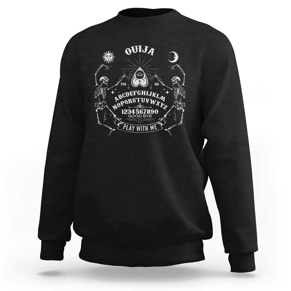 Ouija Board Spirit Board Occult Gothic Skeleton Halloween Pagan Sweatshirt - Wonder Print Shop