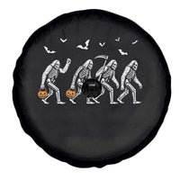 Funny Halloween Bigfoot Spare Tire Cover Skeleton Sasquatch Jack O Lantern - Wonder Print Shop