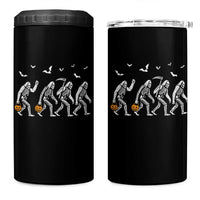 Funny Halloween Bigfoot 4 in 1 Can Cooler Tumbler Skeleton Sasquatch Jack O Lantern - Wonder Print Shop