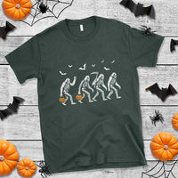 Funny Halloween Bigfoot T Shirt Skeleton Sasquatch Jack O Lantern TS11