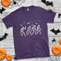Funny Halloween Bigfoot T Shirt Skeleton Sasquatch Jack O Lantern TS11