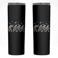 Funny Halloween Bigfoot Skinny Tumbler Skeleton Sasquatch Jack O Lantern - Wonder Print Shop