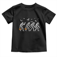 Funny Halloween Bigfoot Toddler T Shirt Skeleton Sasquatch Jack O Lantern - Wonder Print Shop