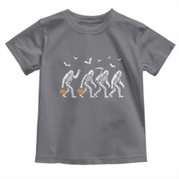 Funny Halloween Bigfoot Toddler T Shirt Skeleton Sasquatch Jack O Lantern - Wonder Print Shop
