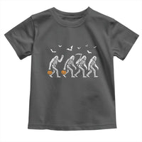 Funny Halloween Bigfoot Toddler T Shirt Skeleton Sasquatch Jack O Lantern - Wonder Print Shop