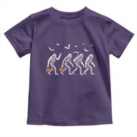 Funny Halloween Bigfoot Toddler T Shirt Skeleton Sasquatch Jack O Lantern - Wonder Print Shop