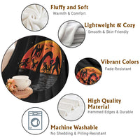 Funny Halloween Cryptid Folklore Bigfoot Alien Mothman Throw Blanket - Wonder Print Shop