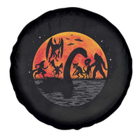 Funny Halloween Cryptid Folklore Bigfoot Alien Mothman Spare Tire Cover - Wonder Print Shop
