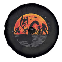 Funny Halloween Cryptid Folklore Bigfoot Alien Mothman Spare Tire Cover - Wonder Print Shop